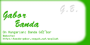 gabor banda business card